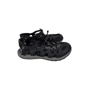 Merrell Sable Bungee Strap Sandals Mens 11 Black Toggle Closure Lugged Outsole